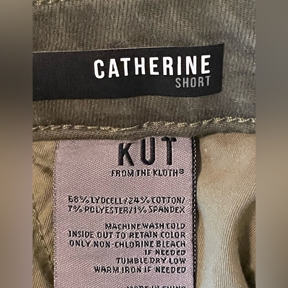 Kut From The Kloth Stretch Twill Catherine 7” Short in Loden Size 18 NWT - Picture 12 of 12